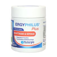 Ergyphilus Plus probiotiques en attaque et voyage 30 gélules
