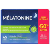 Mélatonine 1,9mg complément alimentaire 45 gélules