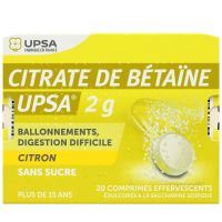 Citrate de bétaïne 20 comprimés efferv citron 2g