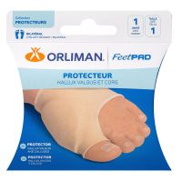 Protecteur hallux valgus & cors Feetpad 1 unité