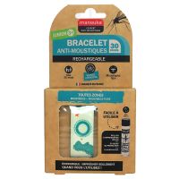 Bracelet anti-moustiques Junior +3ans et  recharge 6ml Dinosaure
