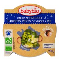 Assiette bonne nuit brocoli haricots verts & riz 230g