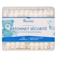 60 bâtonnets coton tige sécurité