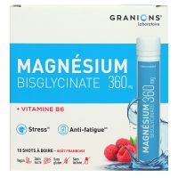 Magnesium Bisglycinate 360mg framboise 10 Shots