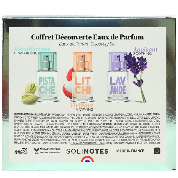 Coffret Découverte Pistache Litchi Lavande 3x15ml