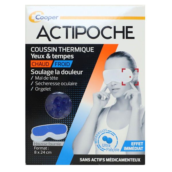 Actipoche coussin thermique yeux et temps microbilles chaud / froid