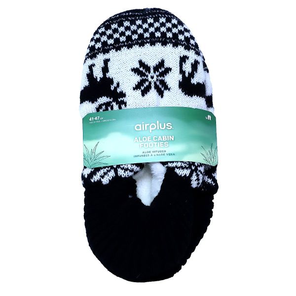 Chaussons infusés à l'Aloe vera noir taille 41-47