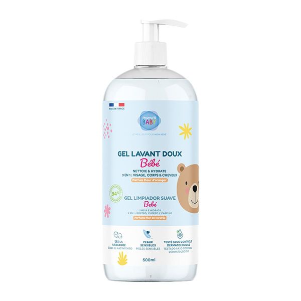 Gel lavant doux bébé 500ml