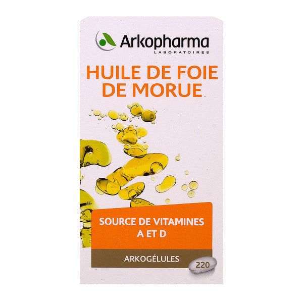 Arkogélules huile foie de morue 220 gélules