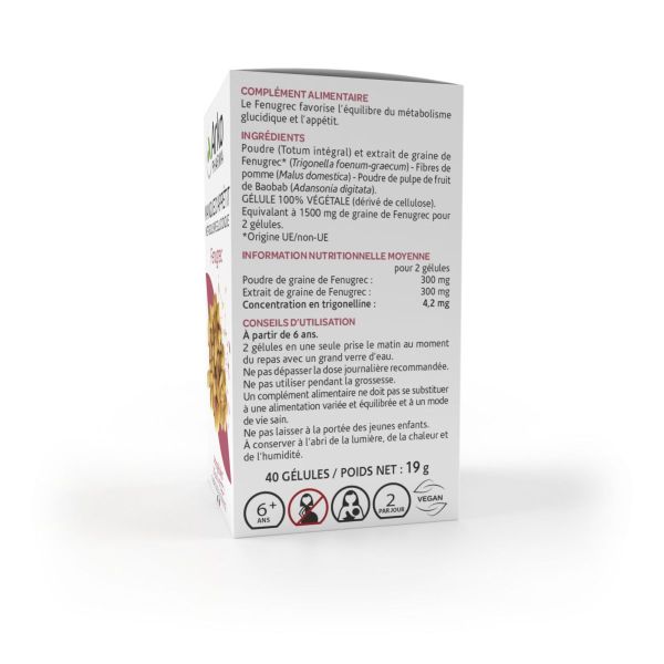 Arkogélules fenugrec bio manque appétit 40 gélules