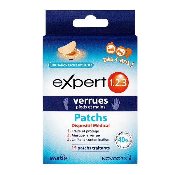 Expert 123 15 patchs verrues pieds & mains