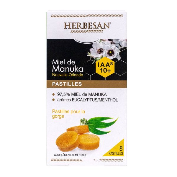 Miel de Manuka IAA10+ eucalyptus 8 pastilles