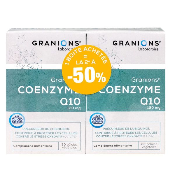 Coenzyme Q10 120mg complément alimentaire 2x30gélules