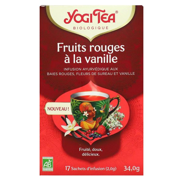 Infusion ayurvedique Fruits rouges vanille bio 17 sachets