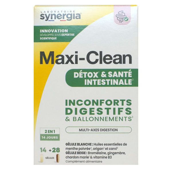 Maxi-Clean inconforts digestifs détox 42 gélules