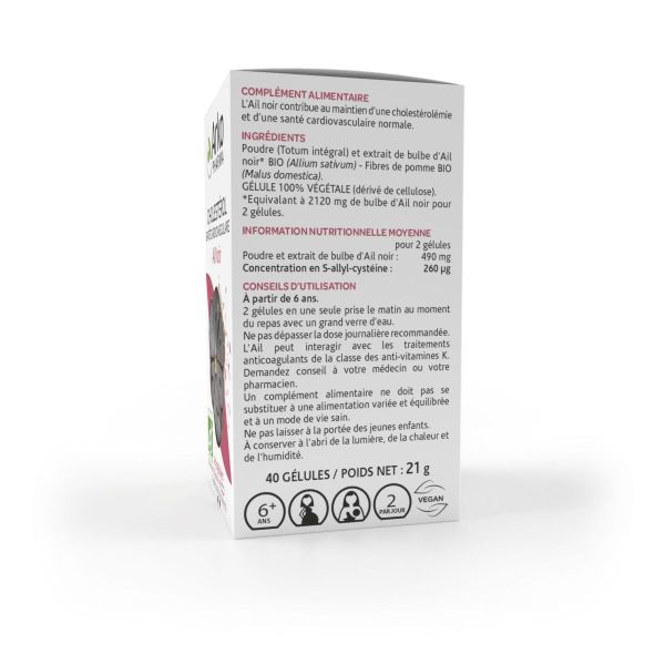 Arkogélules ail noir bio 260 ug S-allyl-cystéïne 40 gélules