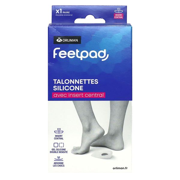 FeetPad 2 talonnettes silicone insert central modèle bilatéral taille 3