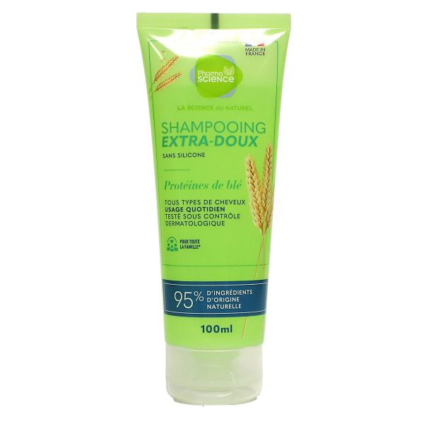 Shampoing extra-doux sans silicone protéine de blé 100ml