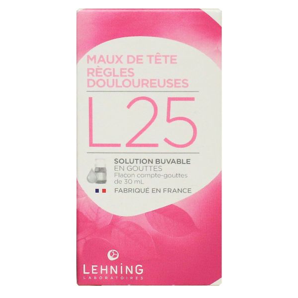 L25 maux de tête règles douloureuses solution buvable 30ml