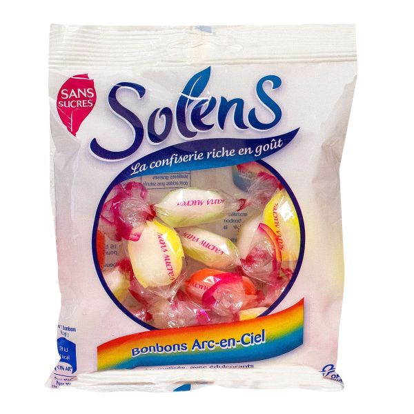 Bonbons arc-en-ciel sans sucres 100g