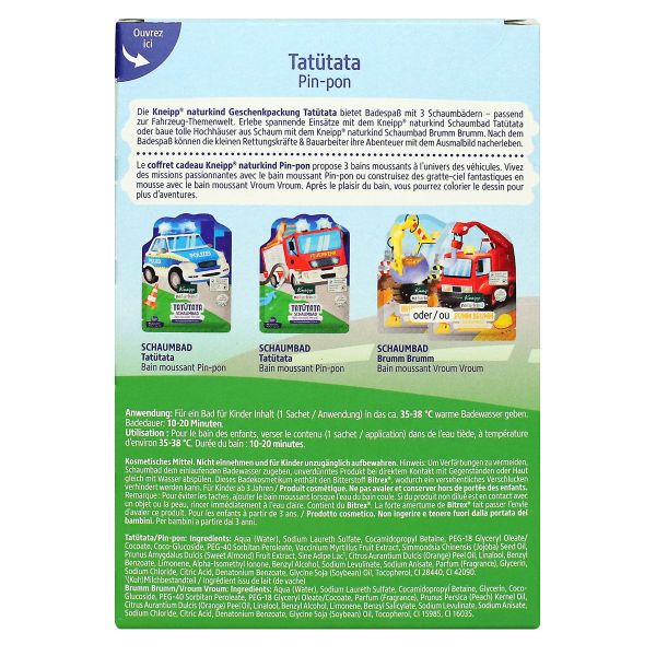 Naturkind coffret cadeau additif pour le bain Tatutata