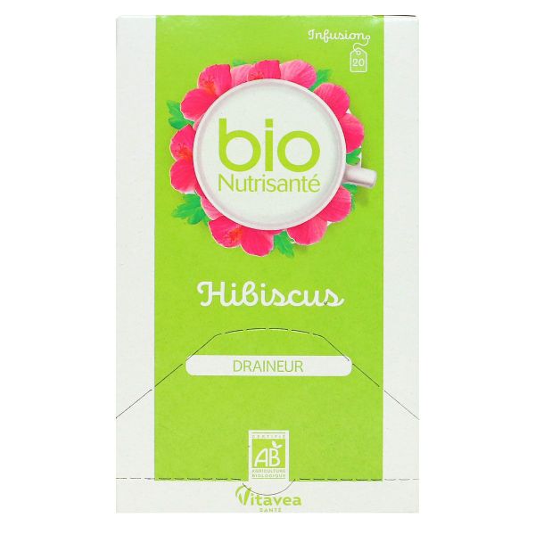 Bio Nutrisanté infusion hibiscus draineur 20 sachets