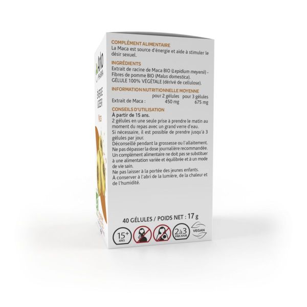 Arkogélules maca bio vigueur et énergie 45 gélules