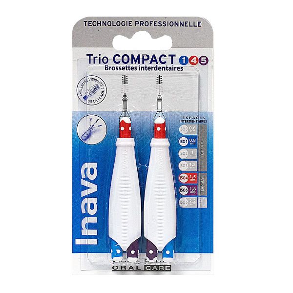 Trio Compact 2x3 brossettes interdentaires 1/4/5