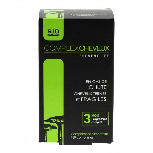 Cheveux Preventlife 180 comprimés