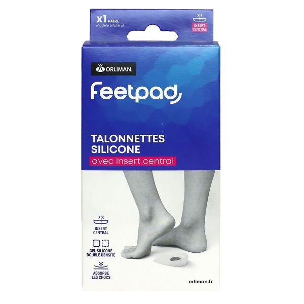 FeetPad 2 talonnettes silicone insert central modèle bilatéral taille 2
