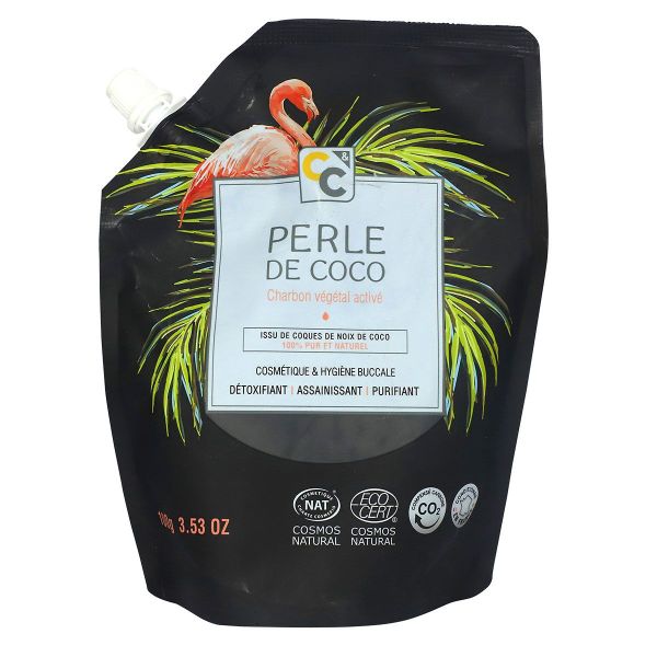 Perle de coco charbon végétal actif bio 100g