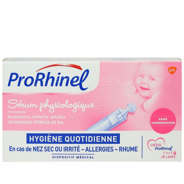 Sérum physiologique hygiène quotidienne 30 unidoses