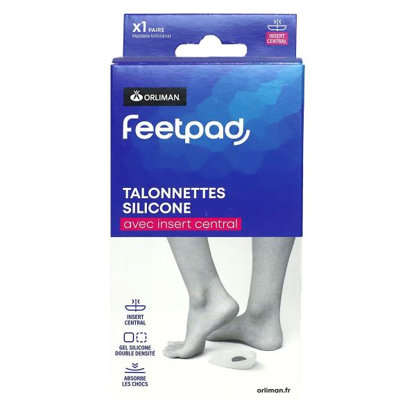 FeetPad 2 talonnettes silicone insert central modèle bilatéral taille 1
