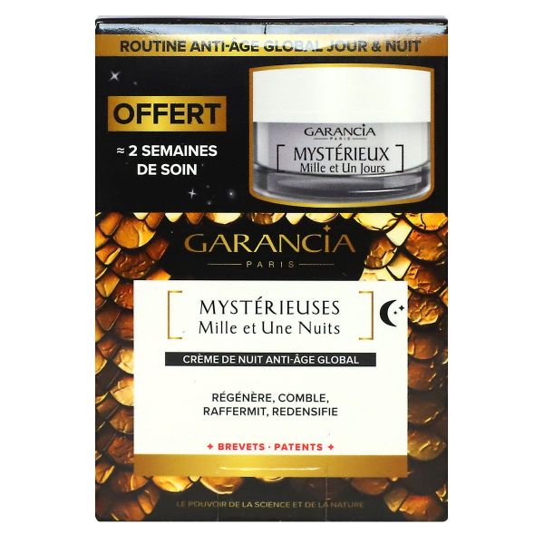 Mysterieux 1001 jours creme nuit 30ml + 1001 jours creme jour anti-âge 10ml offert