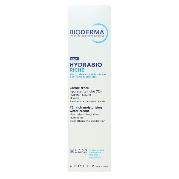 Hydrabio creme d'eau hydratante riche 72h 40ml