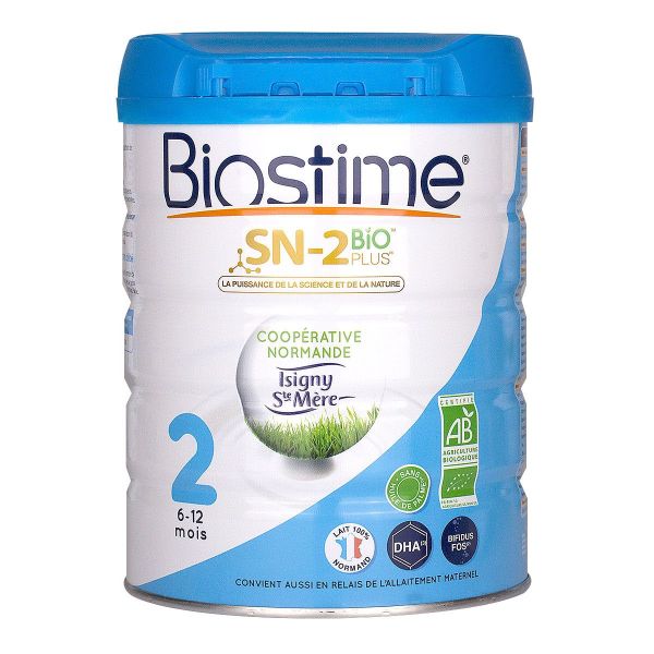 Lait 2ème âge 6-12 mois SN-2 bio plus 800g