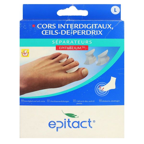 4 séparateurs cors interdigitaux oeils-de-perdrix taille L