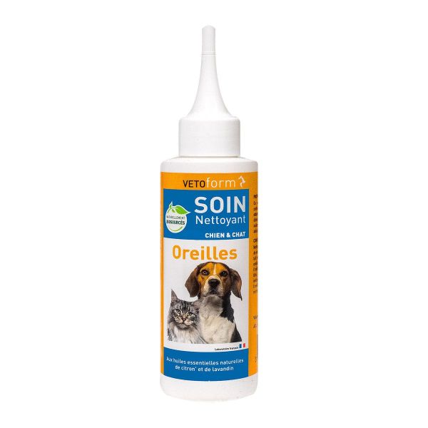 Soin nettoyant oreilles chat et chien 100ml