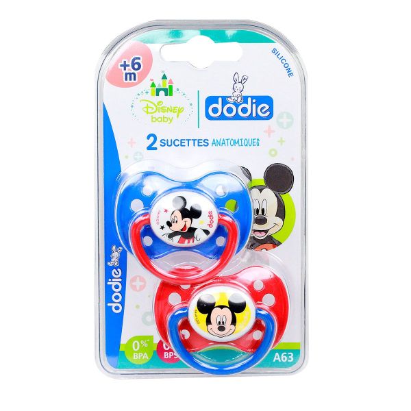 2 sucettes +6 mois Disney Mickey