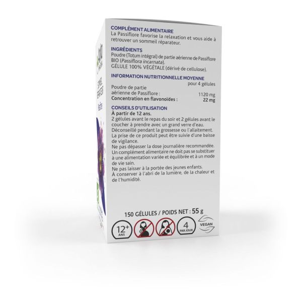 Arkogélules passiflore bio sommeil réparateur 150 gélules
