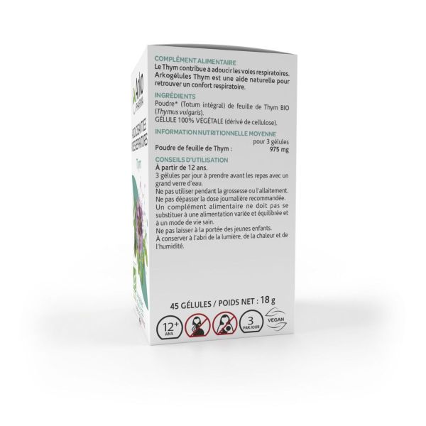 Arkogélules thym bio 45 gélules