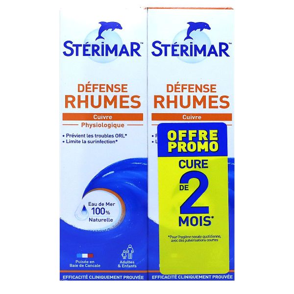 Spray hygiene du nez defenses rhumes 2x100ml