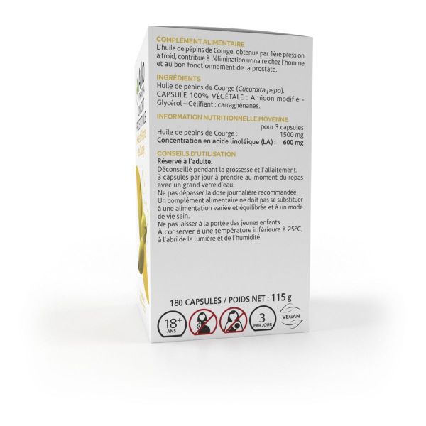 Arkogélules huile pépins de courge bio confort urinaire 180 capsules