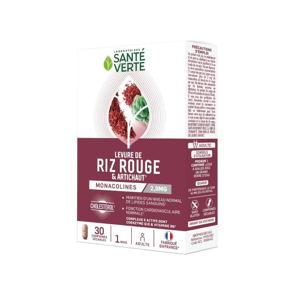 Levure de riz rouge 30 comprimés