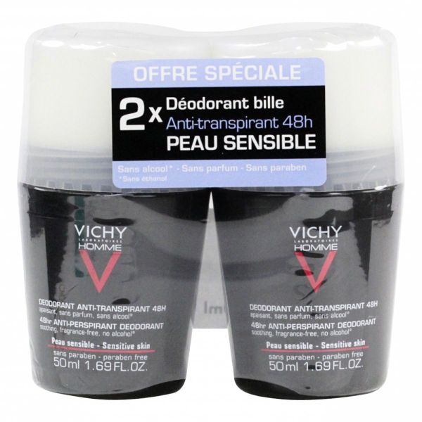 Déo 48h anti-transpirant 2x50ml