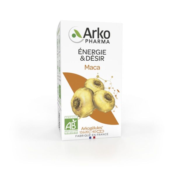Arkogélules maca bio vigueur et énergie 45 gélules