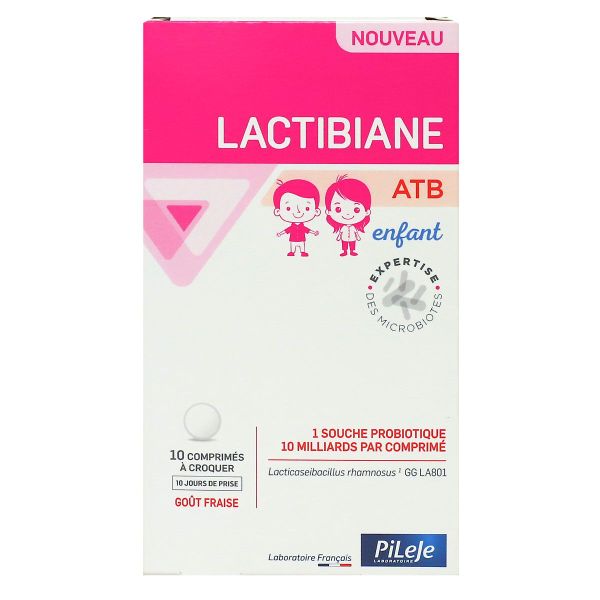 Lactibiane ATB enfants goût fraise 10 comprimés
