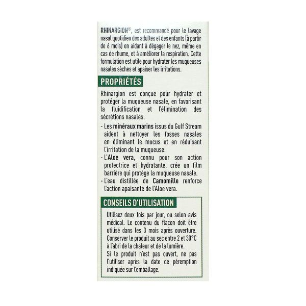 Rhinargion spray nasal décongestionnant apaisant 20ml