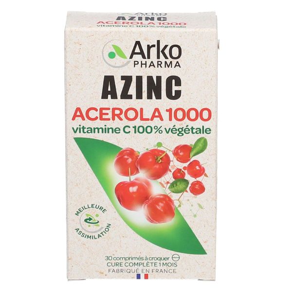 Azinc acérola 1000 30 comprimés à croquer