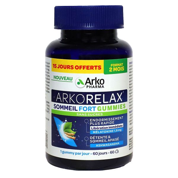 Arkorelax sommeil fort 60 gummies